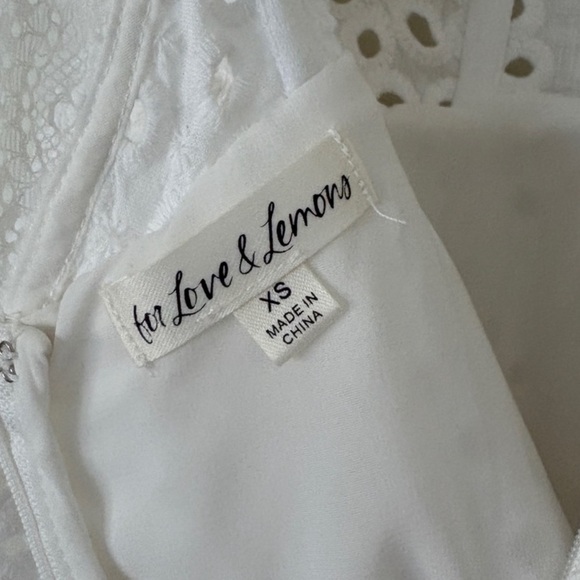 For Love And Lemons White Eyelet Mini Dress - Picture 6 of 6